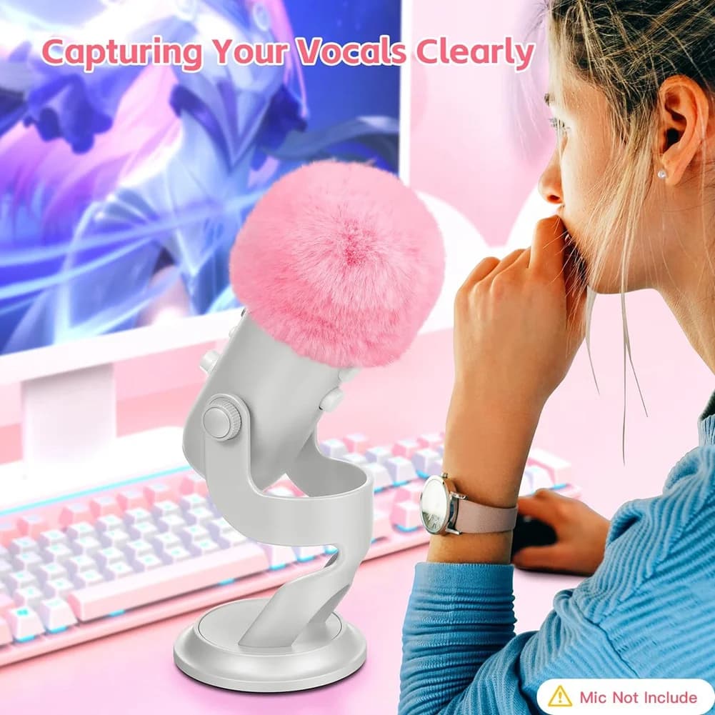 Juste en mousse pour microphone Blue Yinous, housse en mousse pour micro avec pare-brise en fourrure