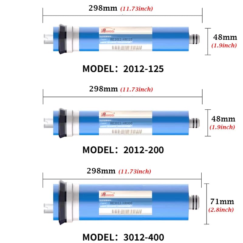 Membrane de remplacement pour système d'eau, barrage de cuisine, osmose RO, filtre supporter ficateu