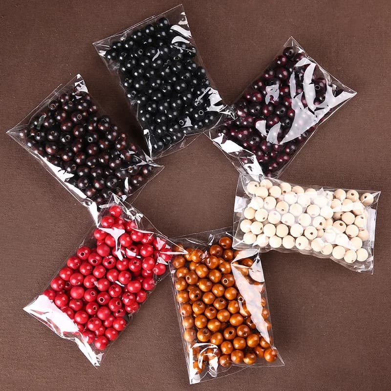 8-500 pièces perles en bois entretoise perles artisanales en bois en vrac 4-20mm marron rouge noir c