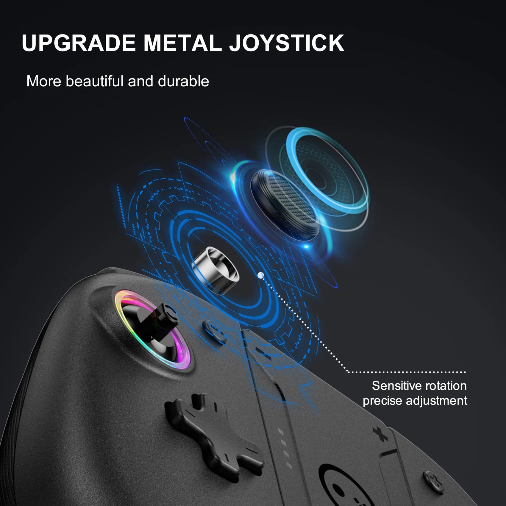 LinYuvo KS37 Joy-pad sans fil météore pour interrupteur/interrupteur OLED, avec gyroscope Programmab