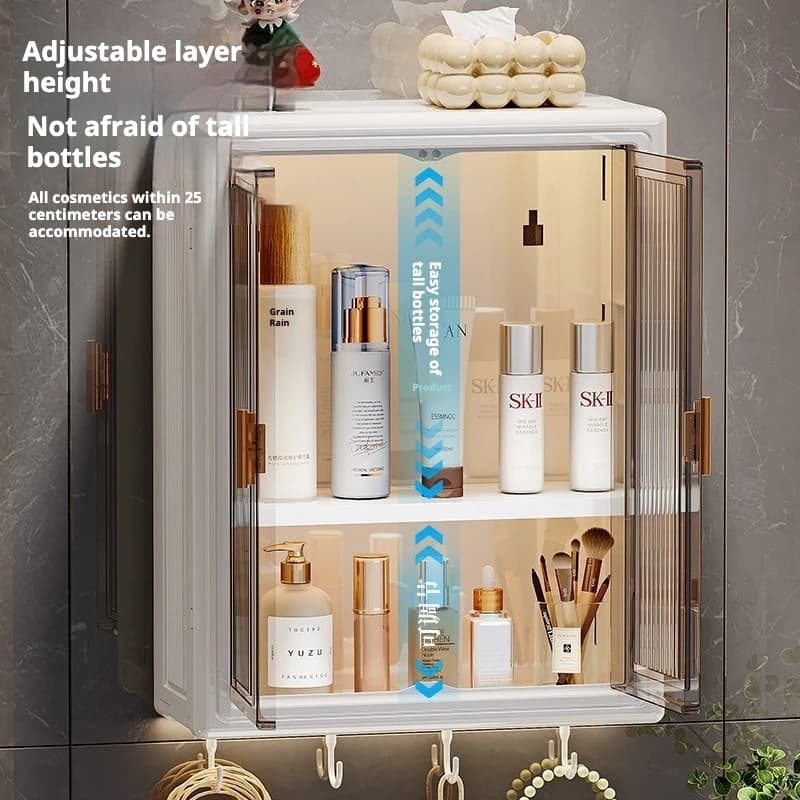 Étagère de salle de bain murale, organisateur magnétique adhésif sans perceuse, étagère de rangement