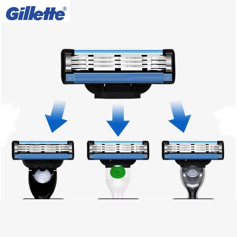 Gillette Mach3 lame de rasoir pour hommes recharges de rasoir avec Lubrastrip 3 couches lames coupe 