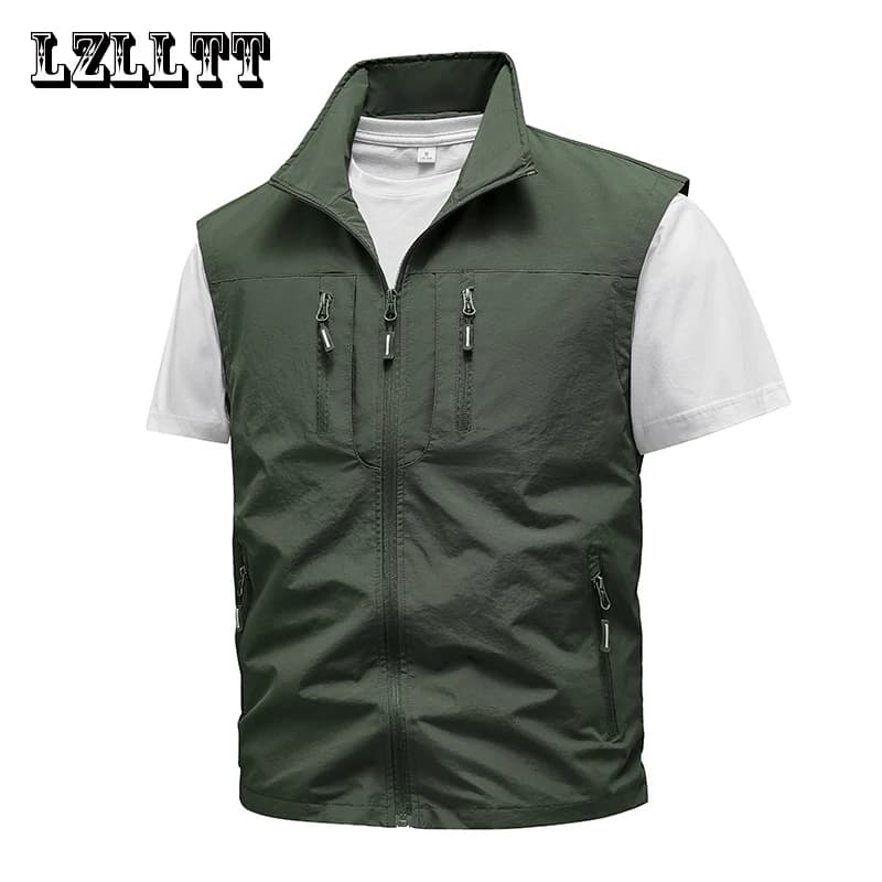 Nouveau printemps hommes en plein air gilets décontractés hommes été imperméable respirant pêche gil