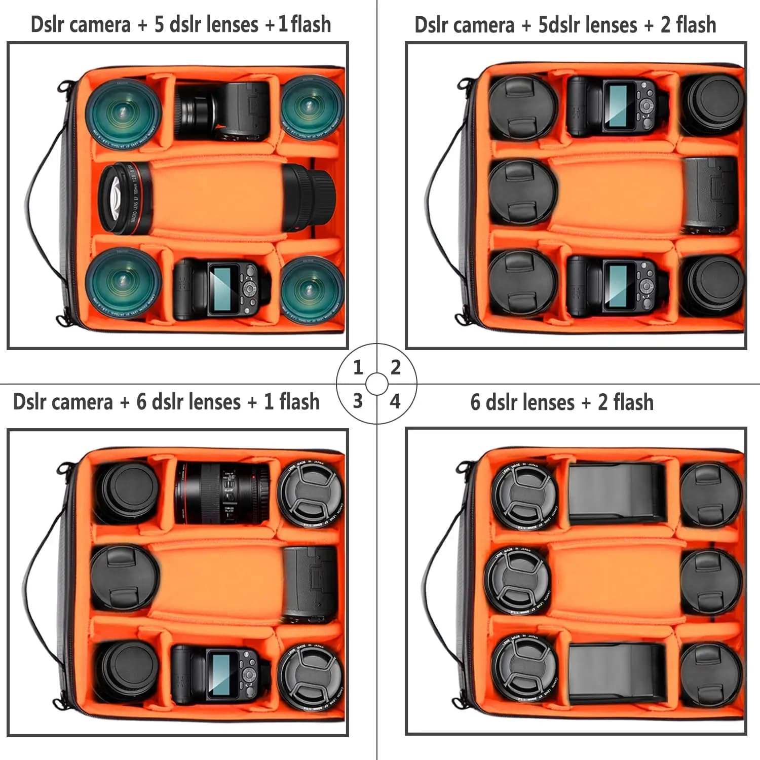 Neewer – sac rembourré pour appareil photo à cloison Flexible, sac à main de Protection pour apparei
