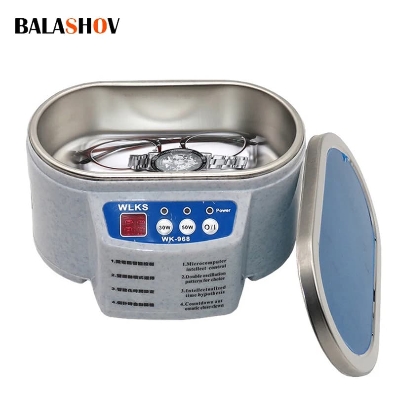 Nettoyeur à ultrasons numérique, bain pour pièces de bijoux, lunettes, manucure, coupe-pierres, raso