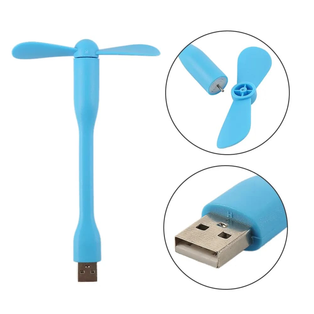 Mini ventilateur USB flexible et pliable, pour batterie externe, ordinateur portable, PC, chargeur A