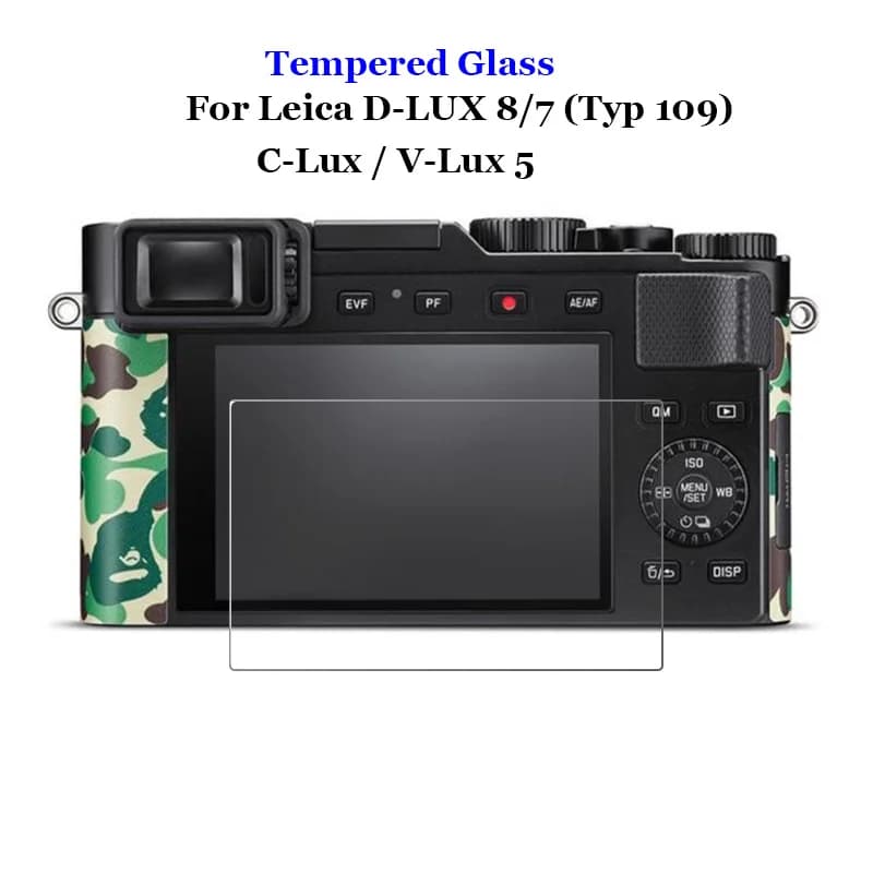 Pour Leica D-LUX 8 7 (Typ 109) C-Lux v-Lux 5 verre trempé 9H 2.5D Film de protection d'écran LCD d'a