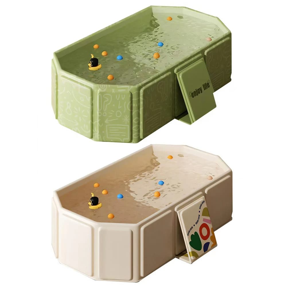 Baignoire pour bébé avec drain intégré, baignoire compacte pliable de qualité supérieure, baignoire 