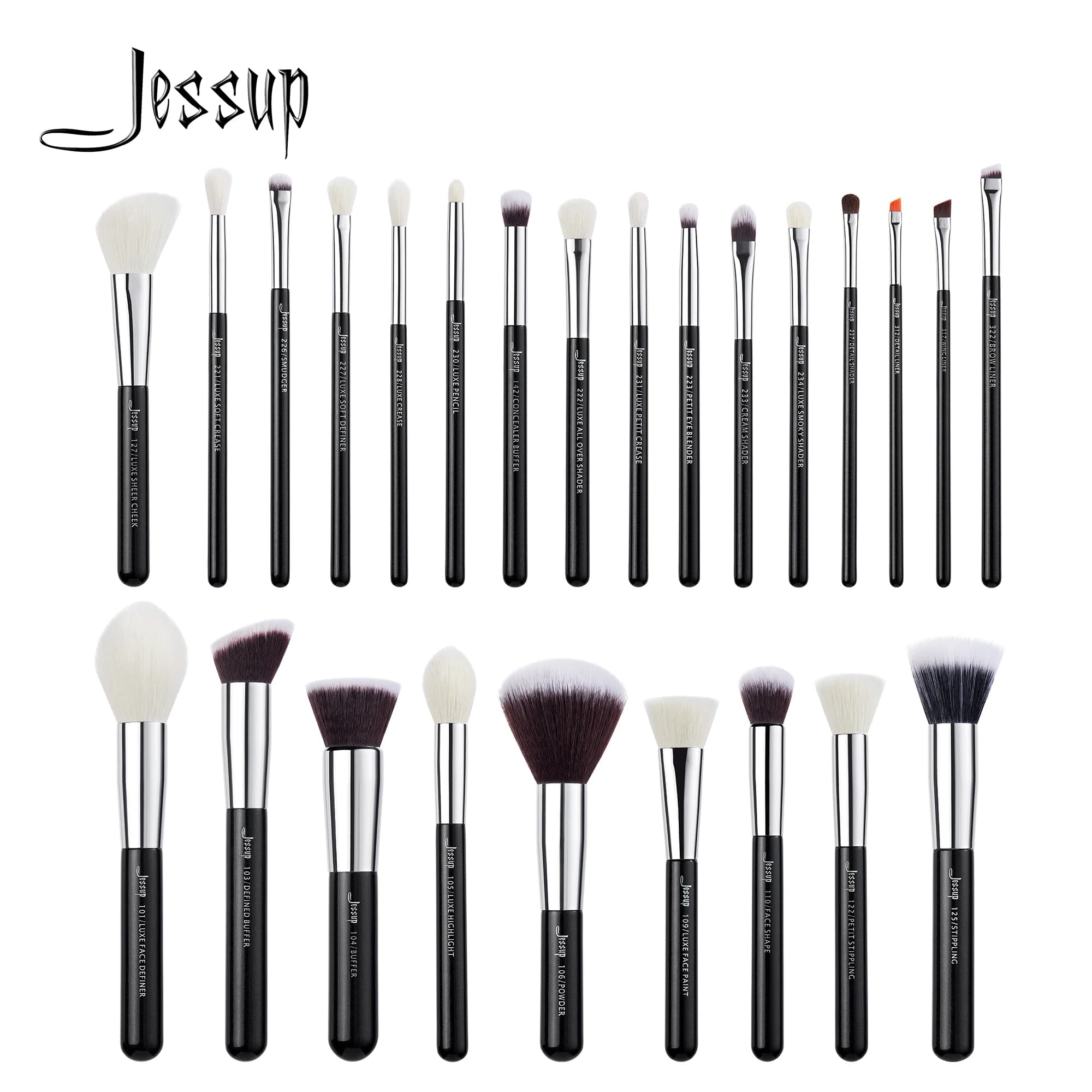 Jessup pinceaux de maquillage ensemble fond de teint poudre professionnel maquillage brosse Contour 