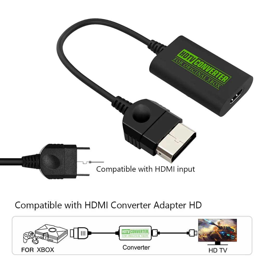 Convertisseur compatible Xbox vers HDMI, adaptateur audio vidéo numérique, budgétaire HDTV, converti