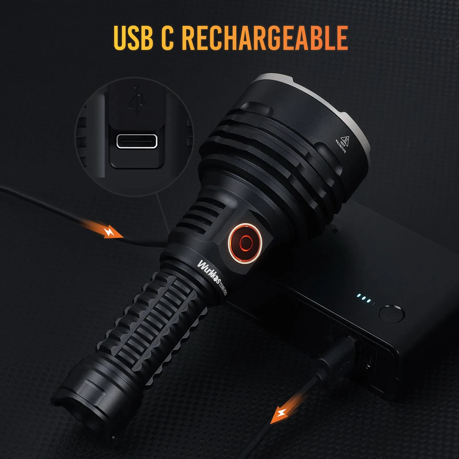 Wurkkos TS30S Pro 21700 lampe de poche tactique Rechargeable LED USB-C 6000Lm torche MAX 1086M lunet