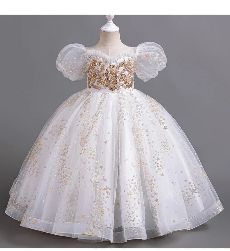 Robe de mariée à fleurs pour filles, longue, sans manches, princesse arc-en-ciel, cadeau d'hôte, pro