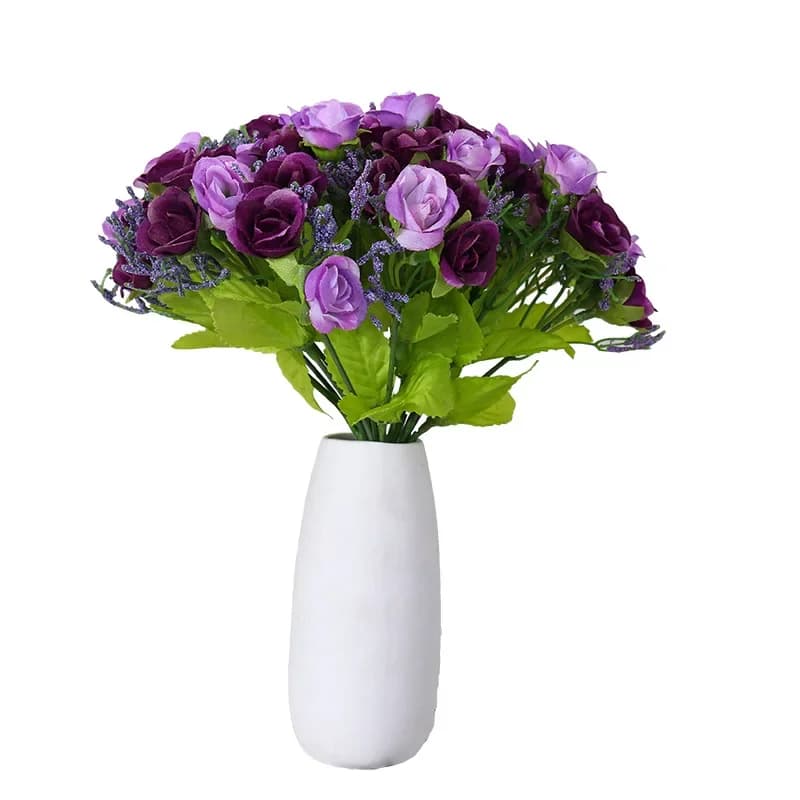 Bouquet de roses simulées, décoration de maison, petite Rose camélia, décoration de mariage, fleurs 