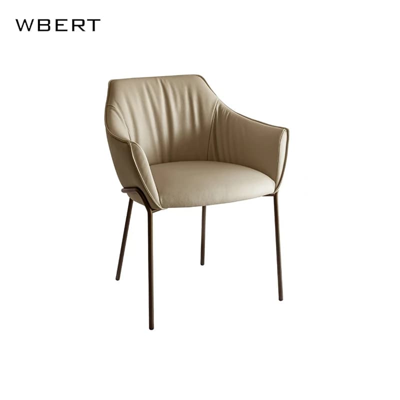 WBERT Chaise de salle à manger en bois au design italien minimaliste et moderne, simple, pour restau