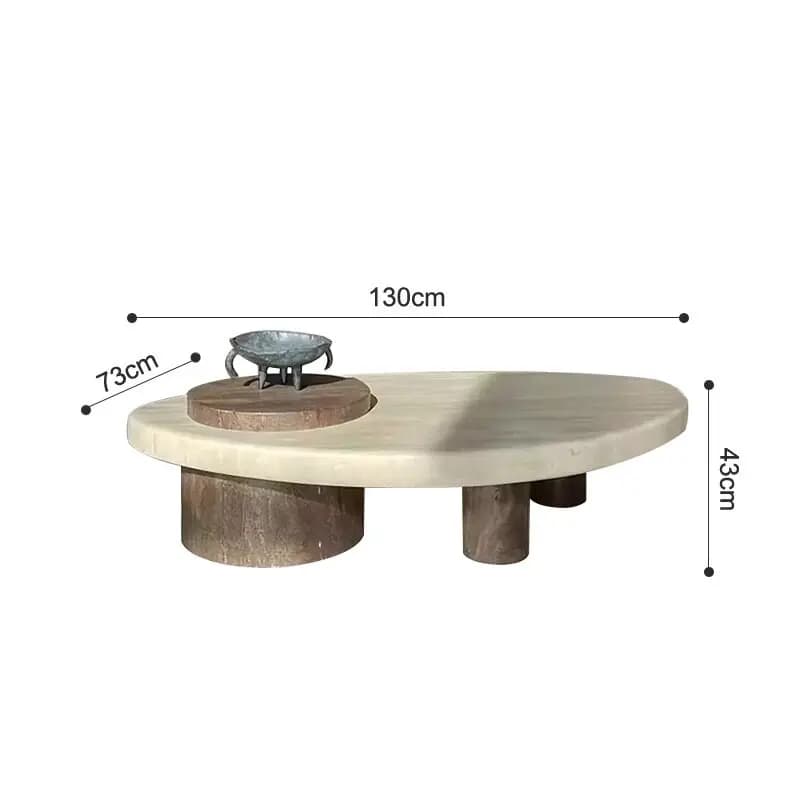 Table basse en marbre à couvercle rigide, style moderne, table d'appoint de canapé, articles de déco