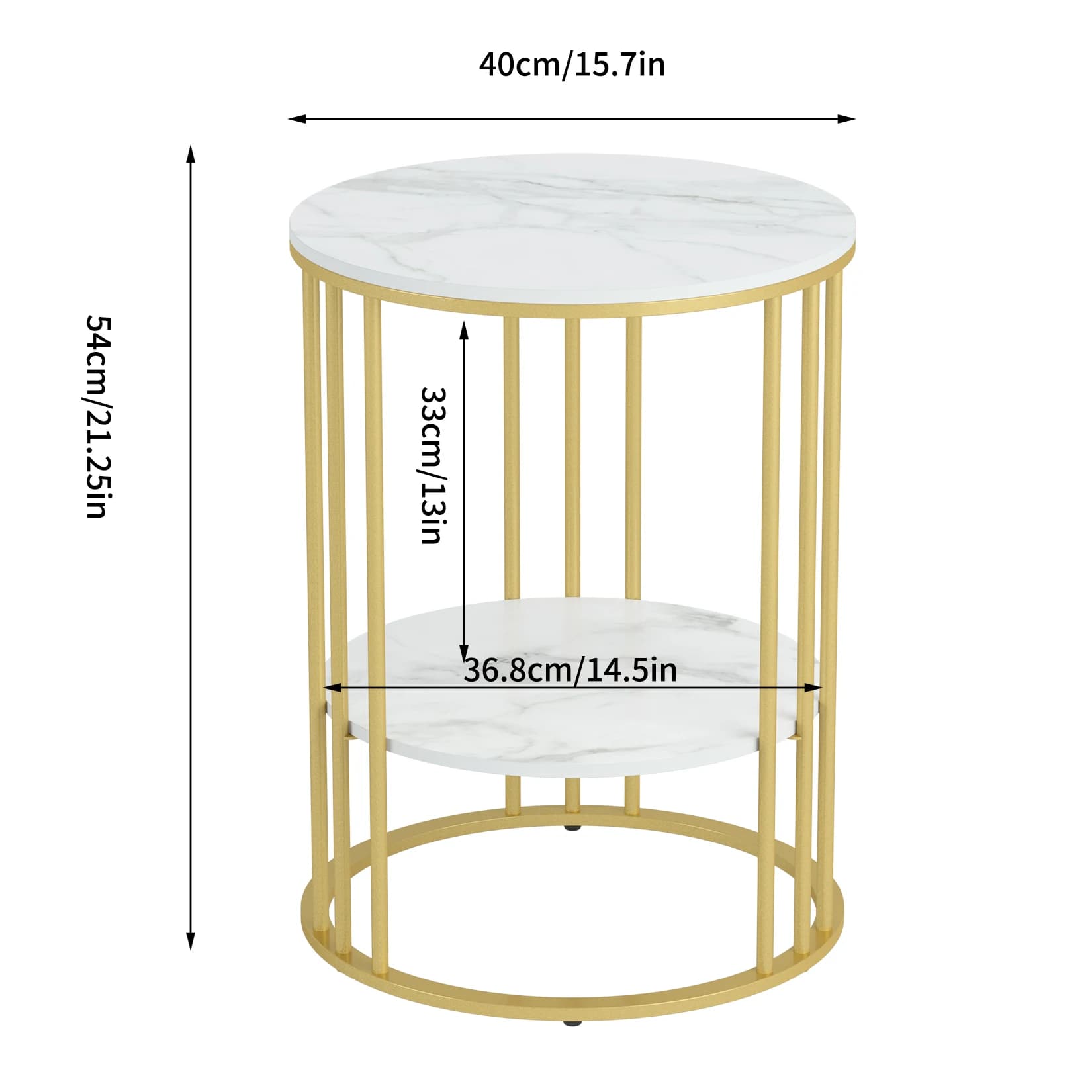 Table basse ronde en marbre avec cadre en métal, table d'appoint de canapé, meubles de salon, 3 coul