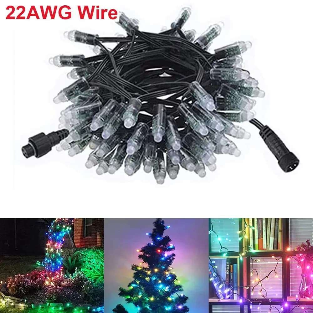 50pcs 12MM WS2811 Led chaîne lumière Module de Pixel intelligent DC 12v IP68 étanche WS2811IC numéri