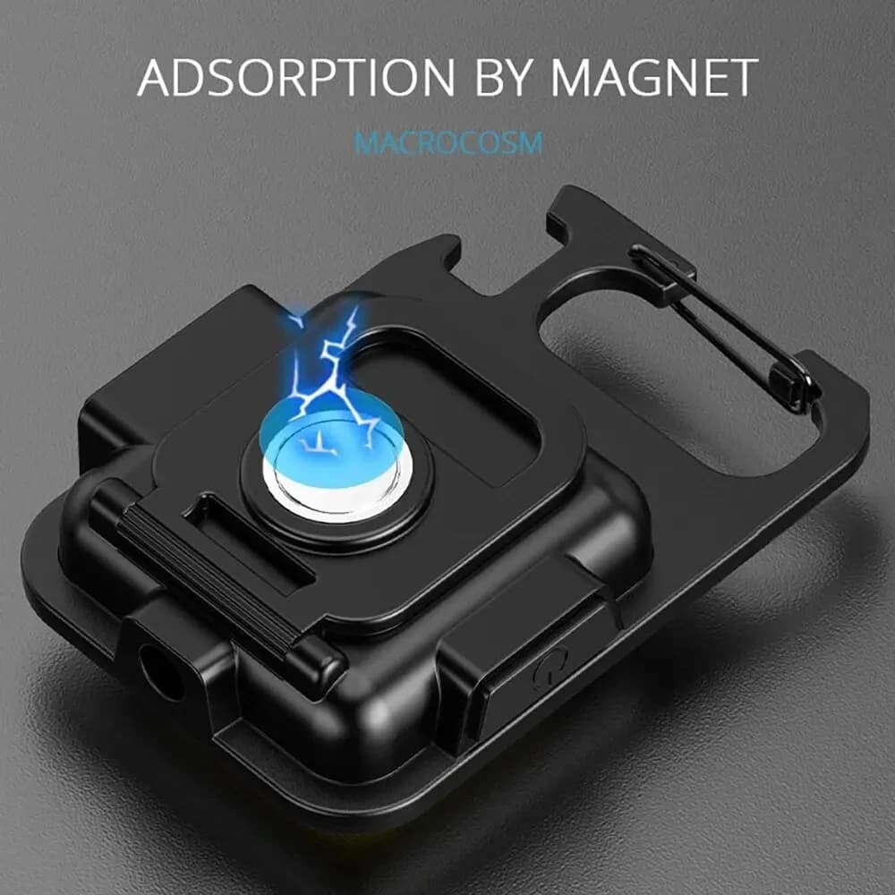 Mini lampe torche porte-clés super lumineuse COB, lampe de travail portable rechargeable par USB, la