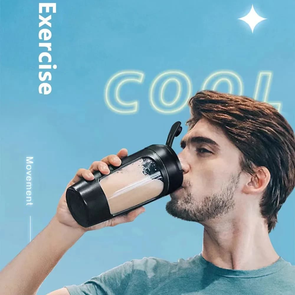 Bouteille de secoueur de protéines électrique Portable 1200mAh, tasse de mélangeur Rechargeable, tas