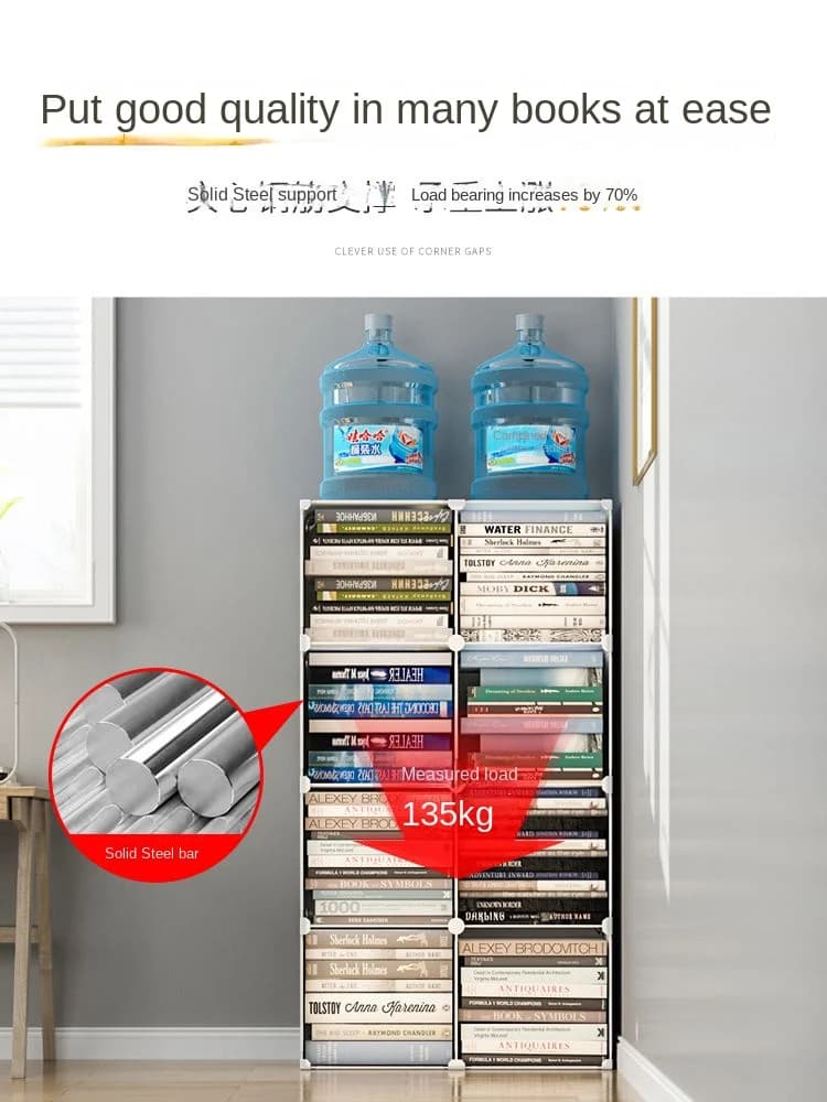 Bibliothèque flottante pour le nettoyage, meubles de maison, étagère de librairie, stockage multi-ét