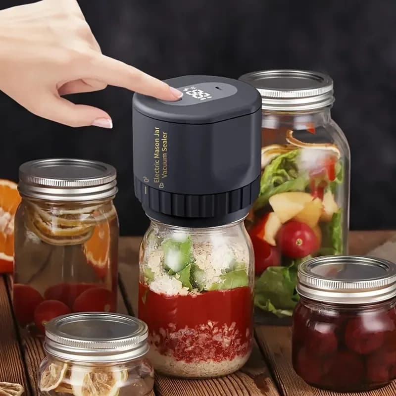 Kit de scellage sous vide électrique pour bocaux Mason, sans fil, pour bocaux Mason, Fermentation à 