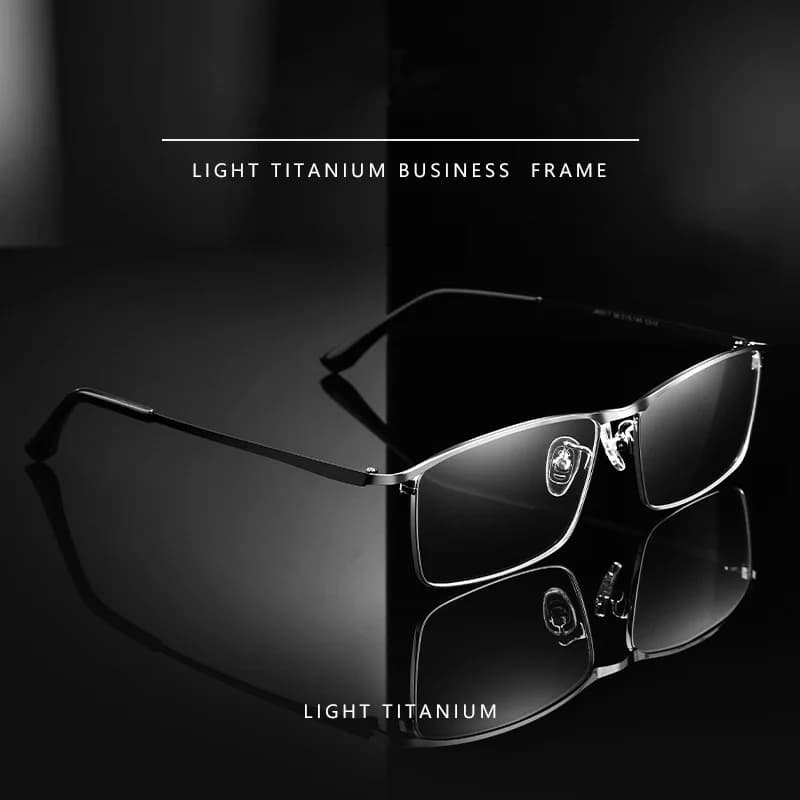 Monture de lunettes optiques pour hommes en alliage de titane ultraléger, électroplaqué IP, monture 