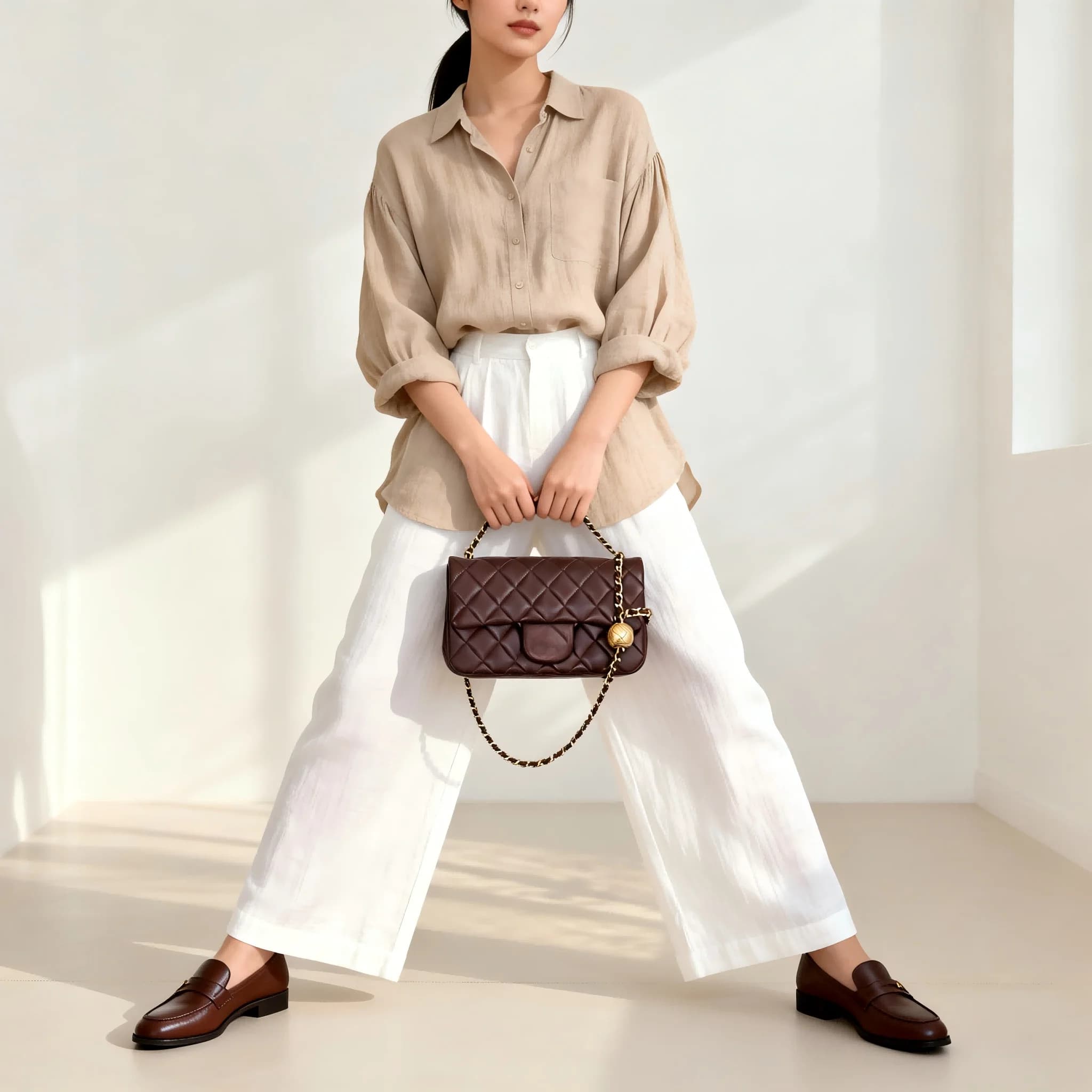 Sac à main en cuir de vachette, sac à main à motif diamant avec chaîne, sac de banlieue tendance, sa
