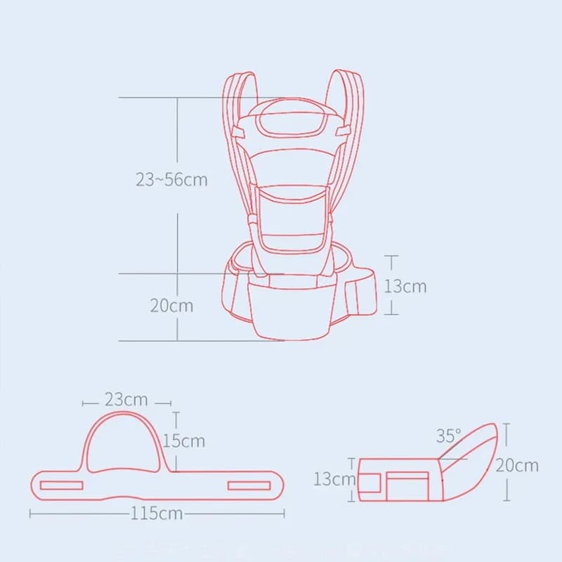 Porte-bébé Ergonomique Nouveau-né avec Siège de Hanche, Porte-bébé Kangourou Ergonomique Face Avant,