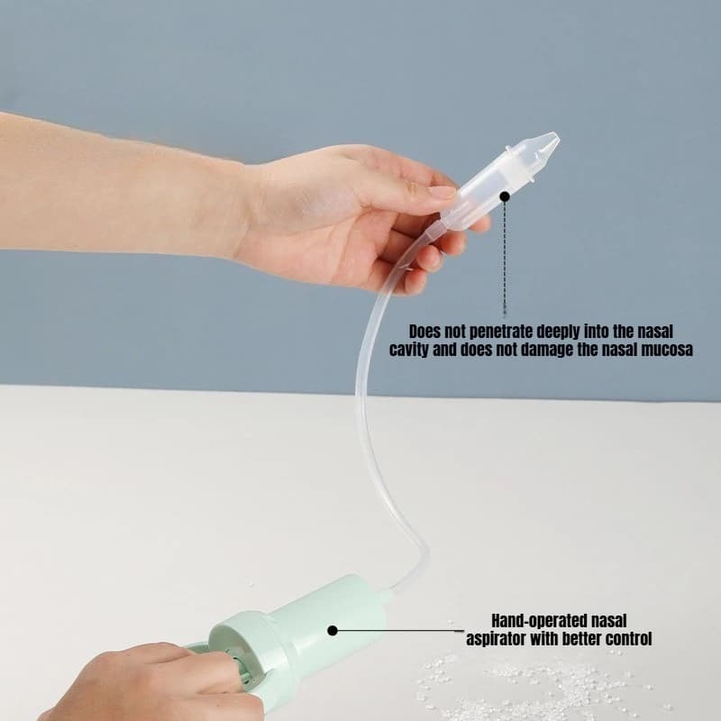 Aspirateur nasal pour bébé, pompe manuelle puissante, nettoyeur de nez sûr et confortable pour les n