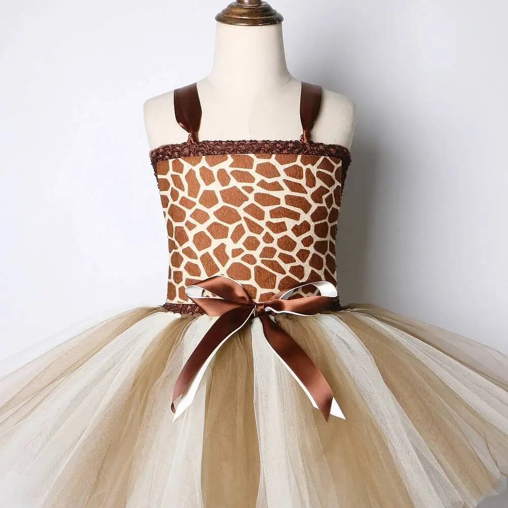 Robe mignonne de girafe pour fille, ensemble de Costume de Performance d'animal de dessin animé pour