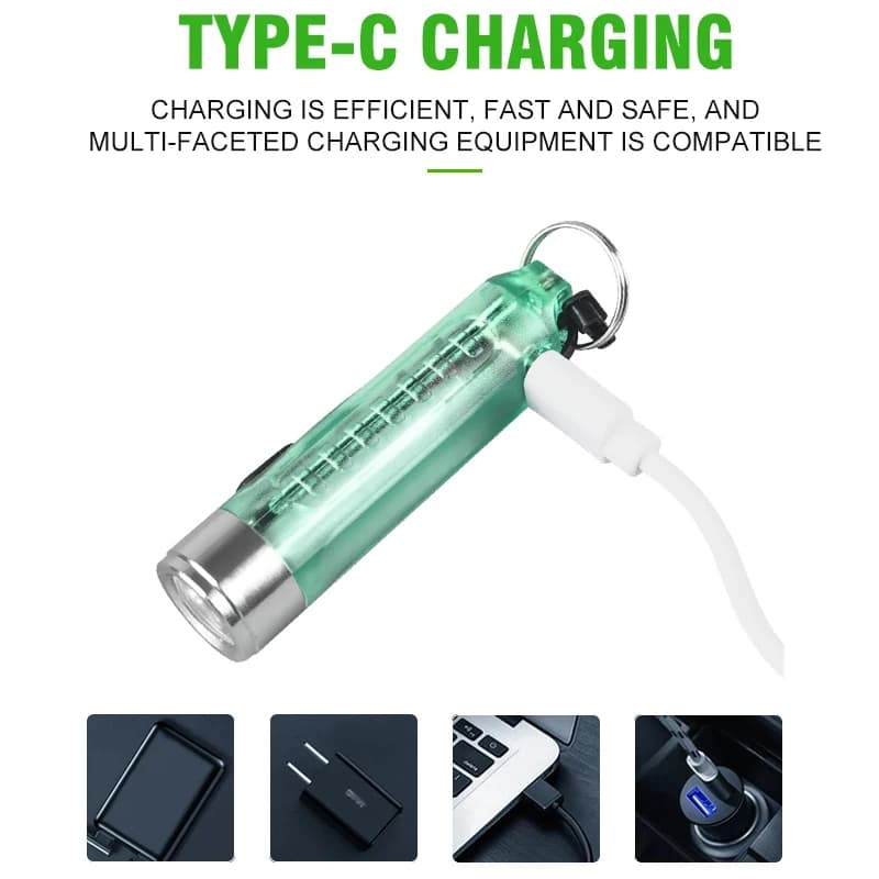 Mini lampe de poche LED multifonction, étanche, porte-clés, Portable, étanche, avertissement magnéti