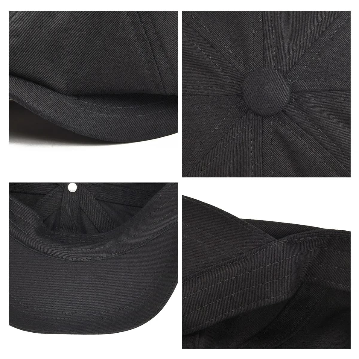 Casquette Gavroche BOTVELA en Coton Sergé pour Homme, Chapeau à Huit Panneaux pour Femme, Casquettes