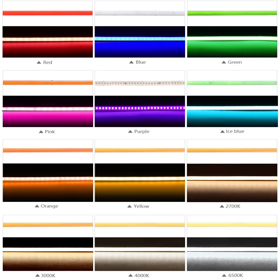 Bande lumineuse LED COB Ultra fine, 3mm, DC12V, 392 diodes/m, pour décoration de maison, voiture, br