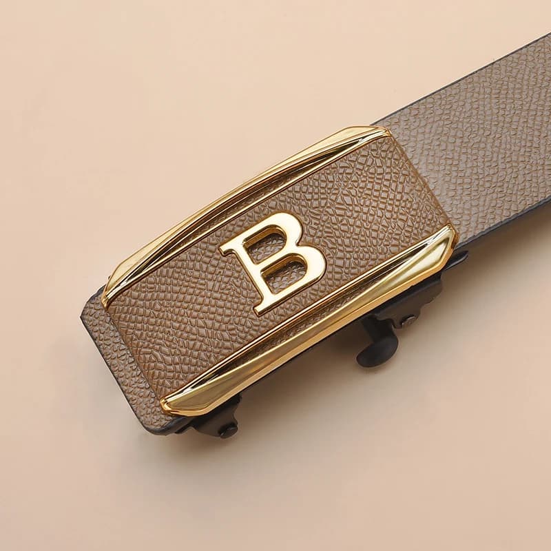 La nouvelle boucle sans dents boucle automatique ceinture hommes style décontracté affaires tout-mat