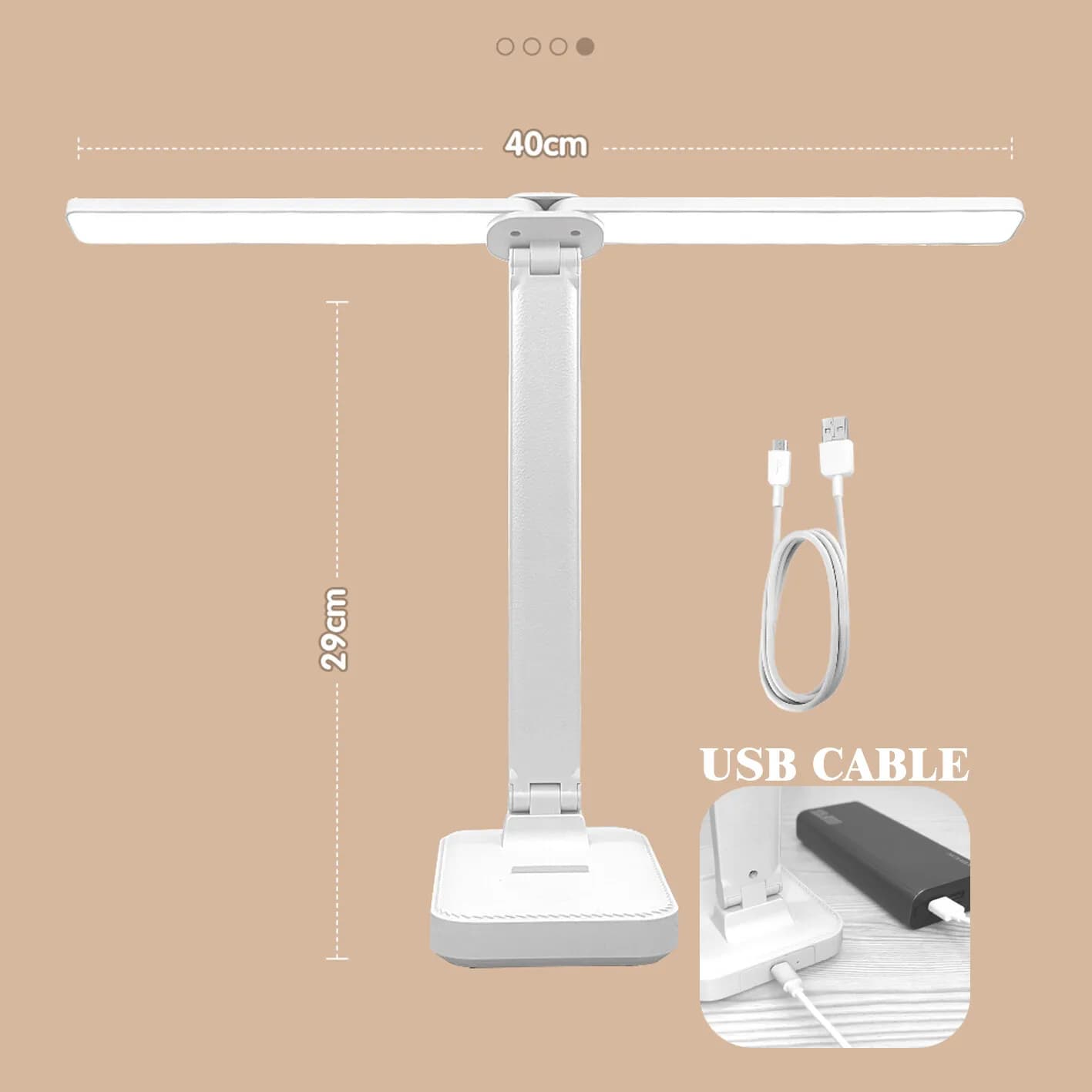 Lampe de bureau LED lampe de Table Rechargeable USB 3 niveaux Dimmable tactile éclairage de bureau P