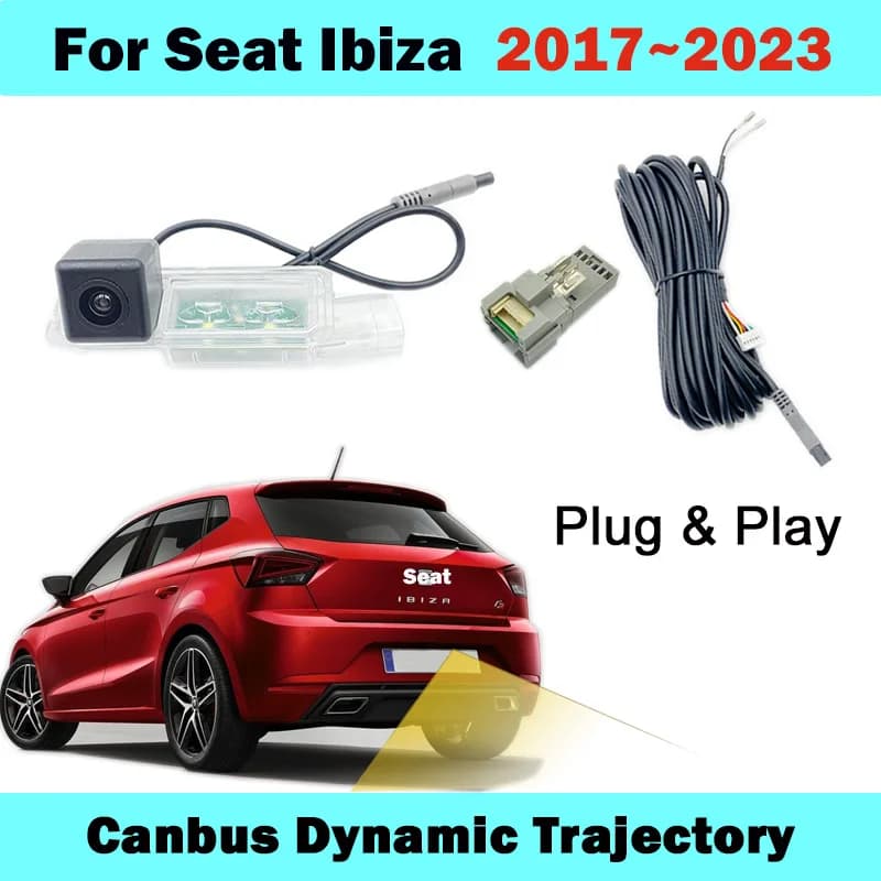 HICAMRUI-Caméra arrière Canbus, s'agisse dynamique sans codage, Seat Ibiza 6F KJ1 2023 2022 2021 202