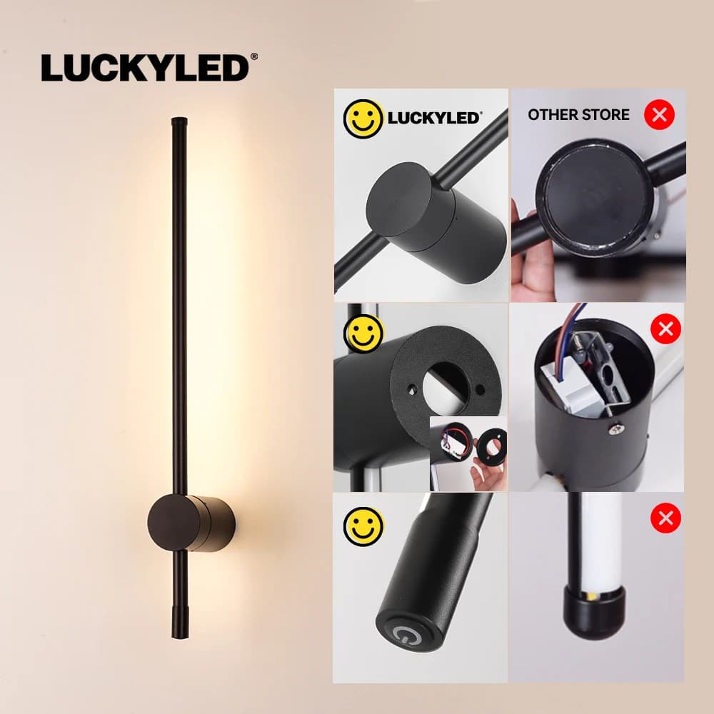 LUCKYLED moderne mur LED lumière AC85-290V longue applique applique 100 cm 120 cm intérieur applique