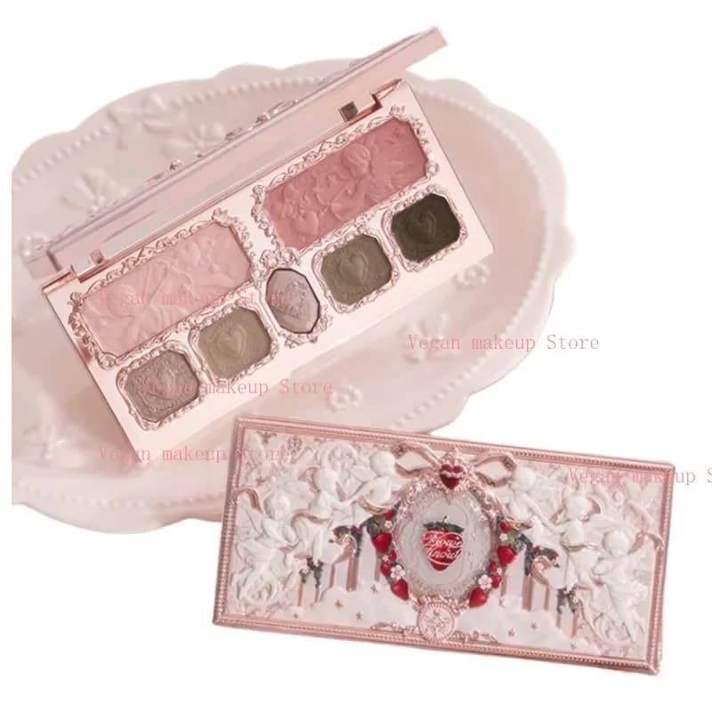 Flowerkaren fraise Cupidon Collection Palette de teint du visage Blush fard à paupières surligneur f
