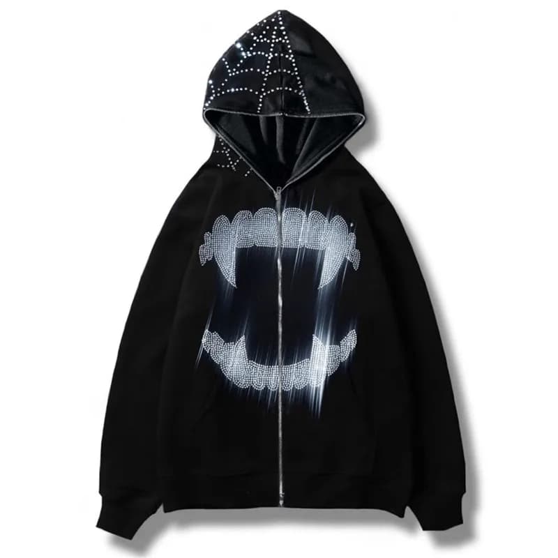 Sweat à capuche zippé avec biscuits pour hommes et femmes, sweat à capuche Goth, veste à capuche Gru
