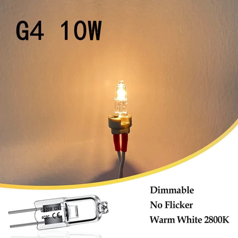 Ampoules LED G4 12V, lumière halogène écologique, Options 5W-50W avec perles insérées, lampe en cris