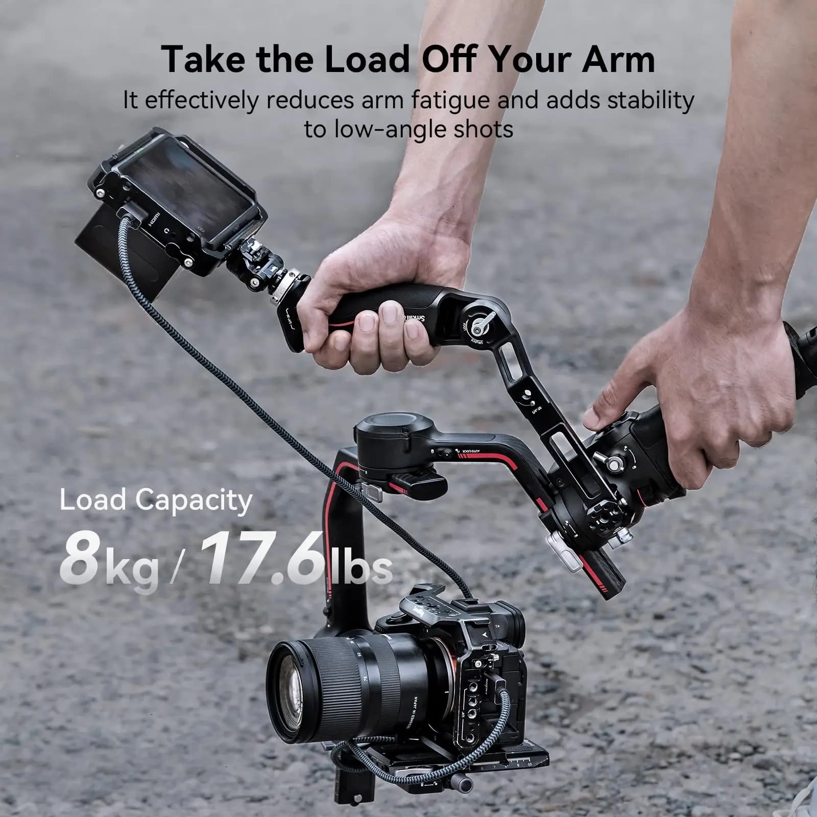 SmallRig-Sling Touriste Handgrip, Monitor Mount, TRANClamp, Accessoire pour DJI RS 4 Mini, RS3, RS3 