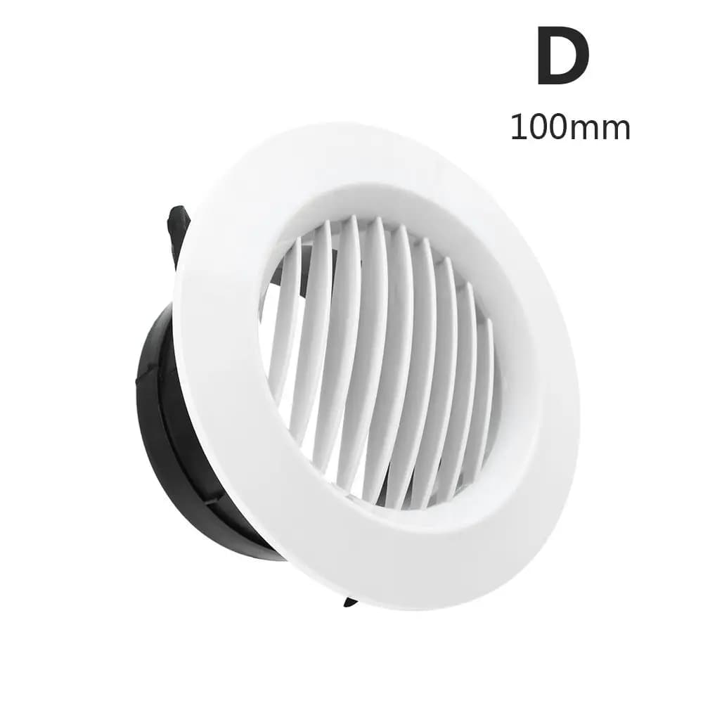 Grille de assujetflacon d'aération blanche, 4 types, couvercle d'aération en surpoids, conduit rond,