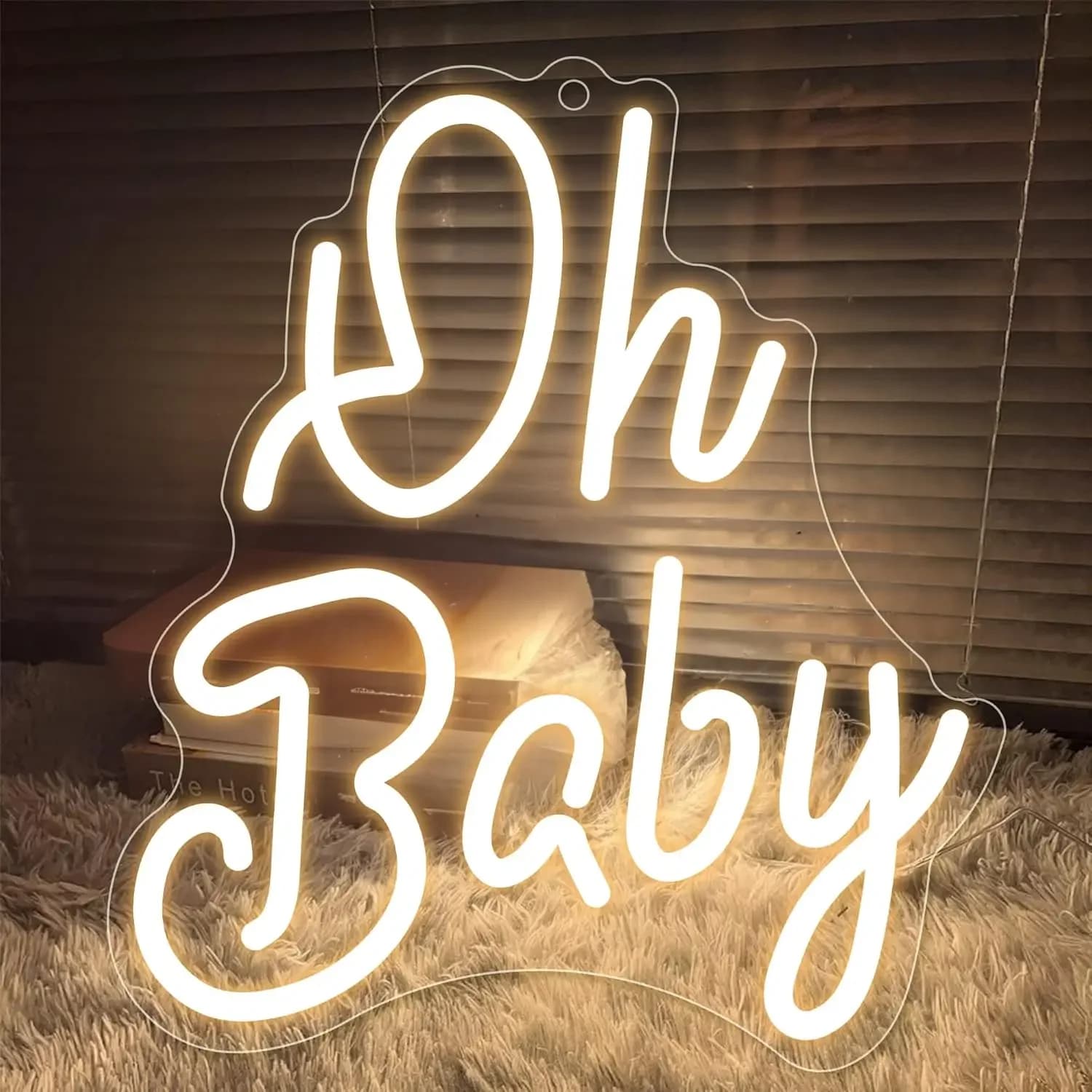 Oh bébé enseignes au néon LED néon décoration murale pour baby shower salon chambre chevet mariage f