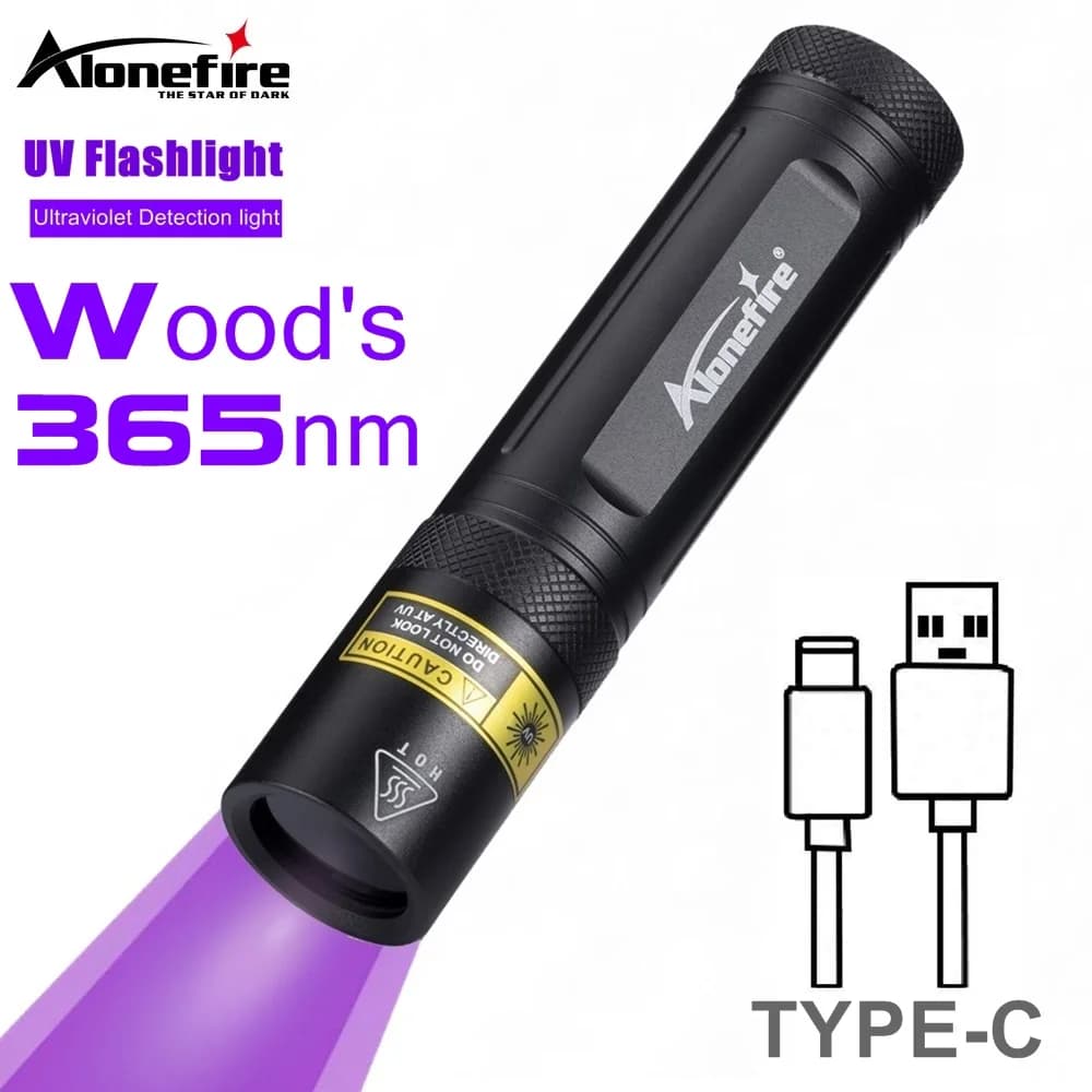 Alonefire SV77 10W 365nm lampe de poche UV lumière noire ultraviolette détecteur de mousse pour anim