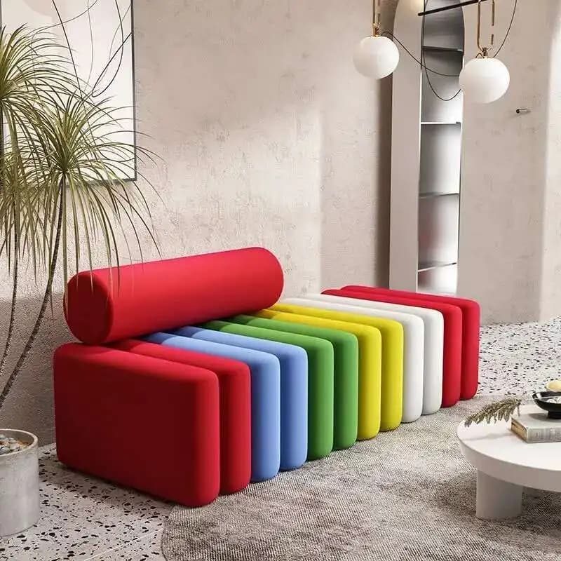 Luxe léger, tabouret à langer, ménage, salon, tabouret, canapé, bande, tabouret de repos, chambre à 