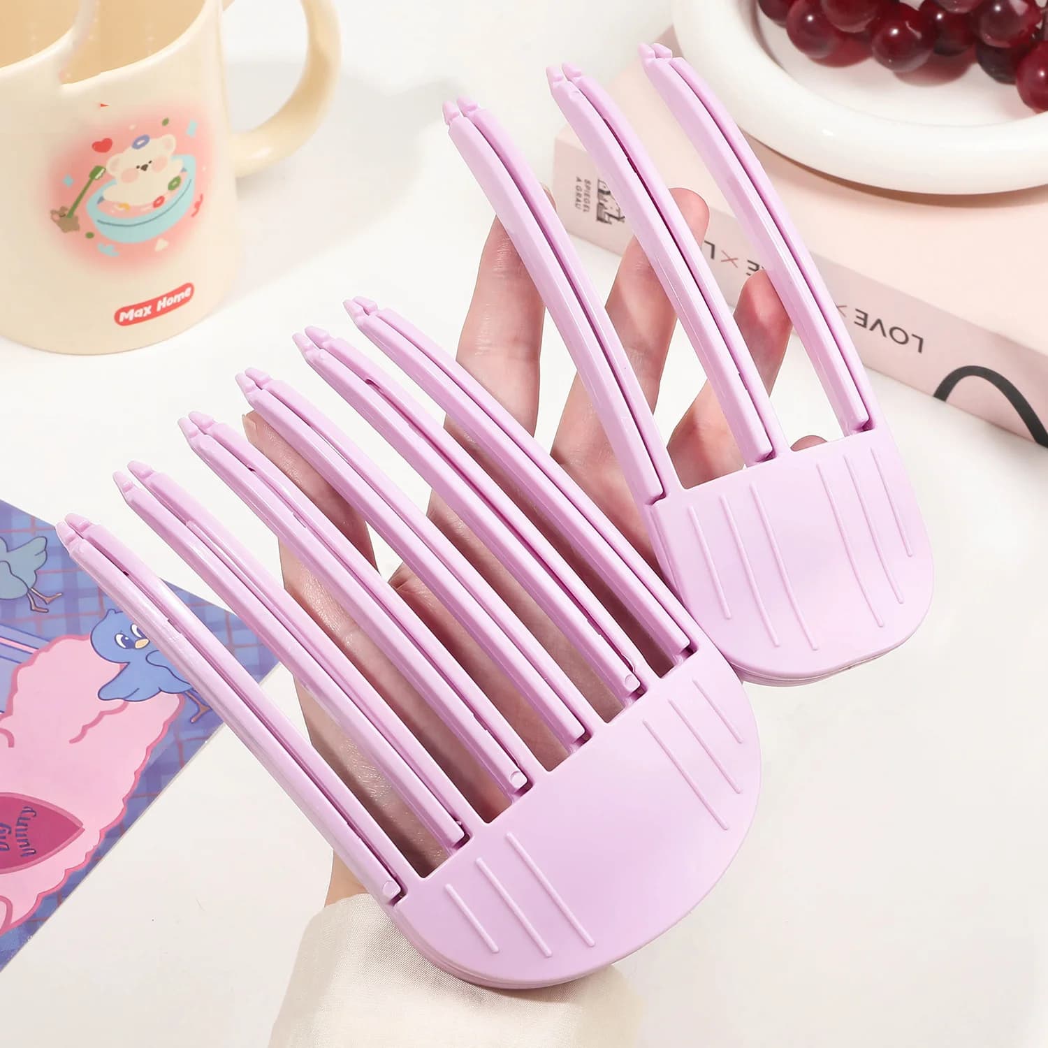 Épingle à cheveux moelleuse frangue à friser Clips racines de cheveux volumisantes pinces à cheveux 