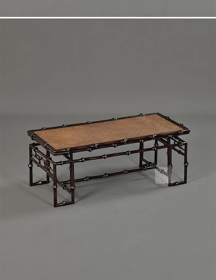 Ming et Qing Dynasties unk Table de bureau en bambou pour salle d'étude
