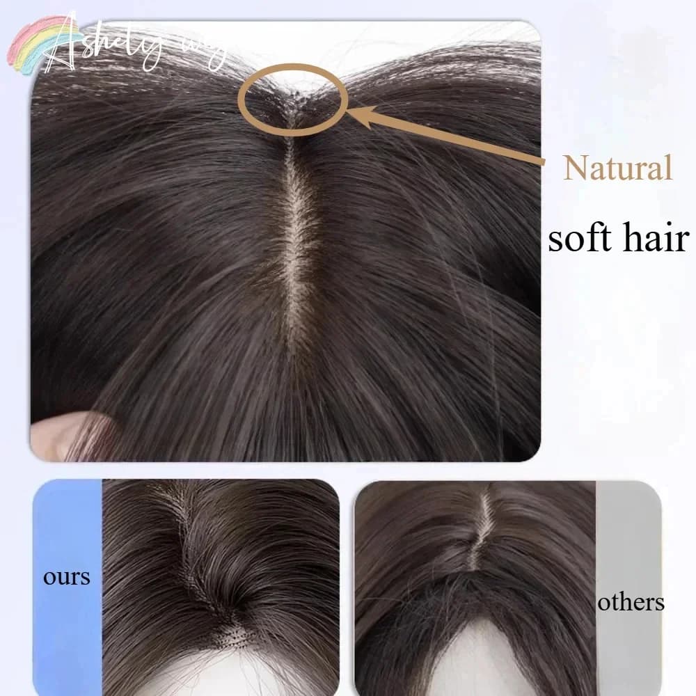 Perruque noire pour femmes, cheveux longs et lisses, bandeau, perruque Lace Front Wig, tempérament C