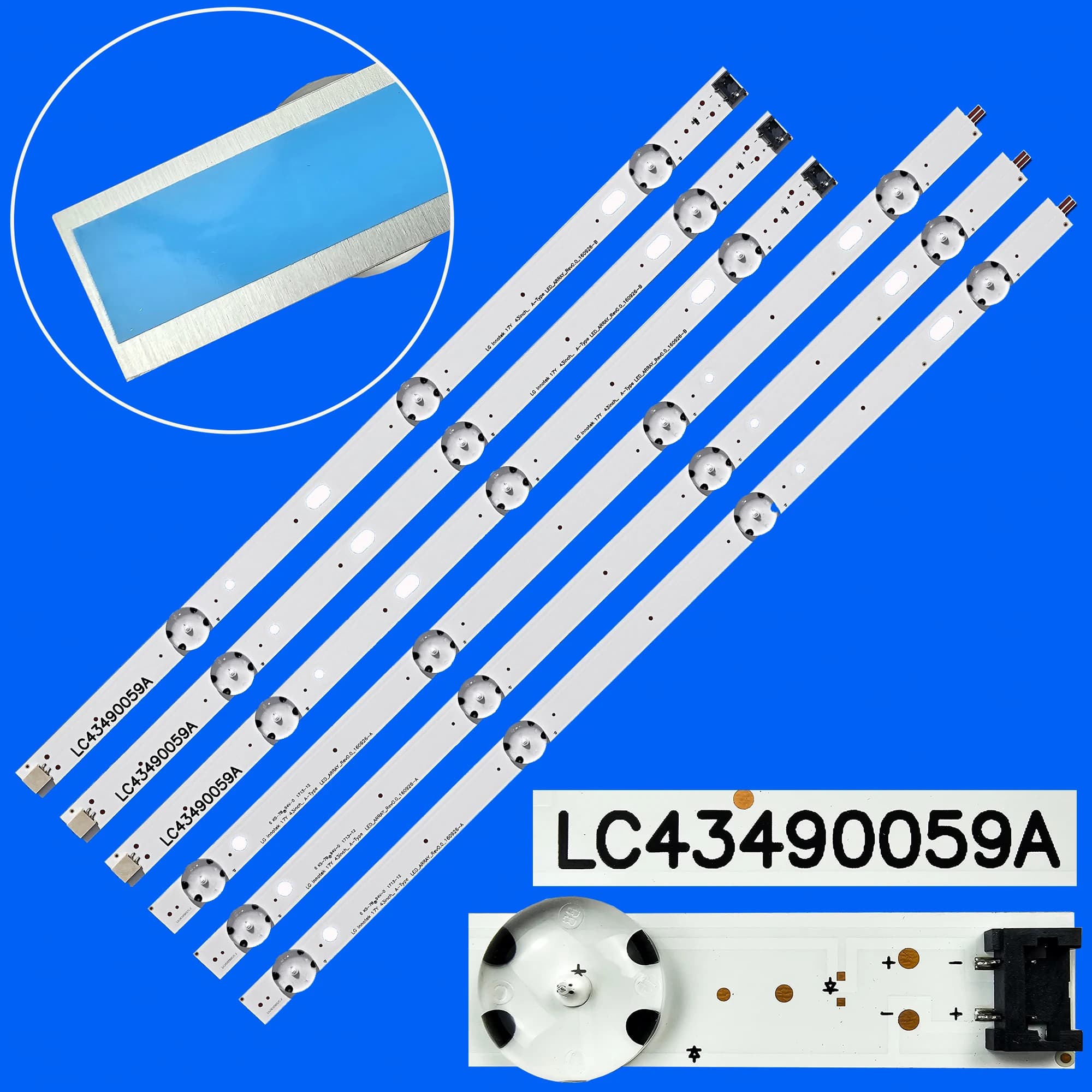 Bande de rétroéclairage LED pour 43UJ635V 43UJ675V 43UK6300PLB 43UJ634V 43UJ630V 43UJ561V 43UJ655V L