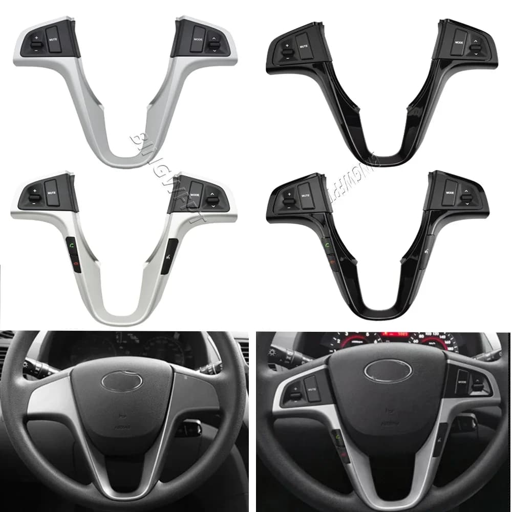Boutons de volant pour Hyundai VERNA SOLARIS, multifonction, Bluetooth, Audio, Volume, commande de m